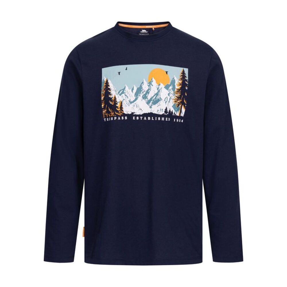 Trespass Mens Edwardo Long-Sleeved T-Shirt / Navy
